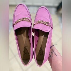 Naturalizer Rose Pink Loafers with Gold Accent